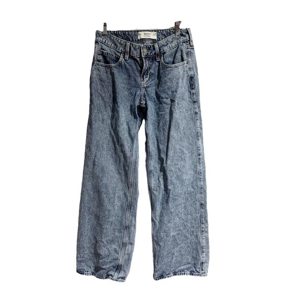 Hollister Low-Rise Baggy Jeans Blue Denim W26 Regular Size Y2K - Picture 1 of 5